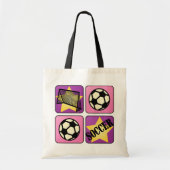Roze voetbal tote bag (Voorkant)