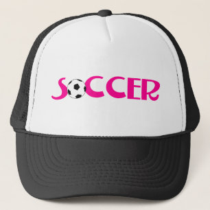 Roze voetbal trucker pet