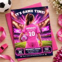 Roze voetbal-verjaardagsfeest