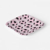 Roze Voetballen Football Papieren Bordje (Gebogen)