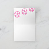 Roze Voetballen - Hartelijk dank Bedankkaart (Binnen)