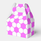 Roze Voetballen Zwart en Wit Custom Bedankdoosjes (Achterkant)