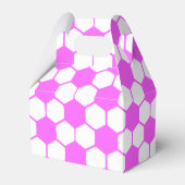 Roze Voetballen Zwart en Wit Custom Bedankdoosjes (Voorkant Zijde)