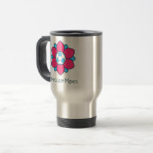 Roze voetbalmam reisbeker (Voorkant links)