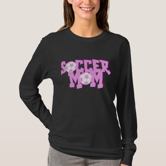 Roze voetbalmam t-shirt (Voorkant)