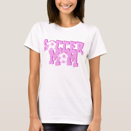 Roze voetbalmam t-shirt (Voorkant)
