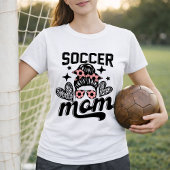 Roze Voetbalmoeder Coquette Strik T-shirt