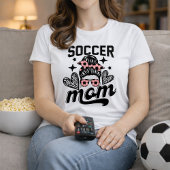 Roze Voetbalmoeder Coquette Strik T-shirt