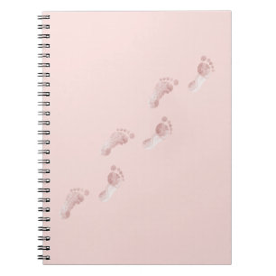 Roze voetsporen notitieboek