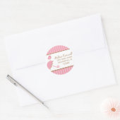 Roze Vogel Adresetiketten Ronde Sticker (Envelop)