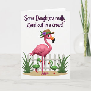 Roze Vogel En Vrienden Wenskaart Kaart