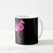 Roze vogel flamingo borstkanker bewustzijn koffiemok (Voorkant rechts)