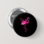 Roze vogel flamingo borstkanker bewustzijn ronde button 5,7 cm (Voorkant /achterkant)