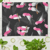 Roze vogel galah kaketoe patroon theedoek (Gevouwen)