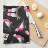 Roze vogel galah kaketoe patroon theedoek (Quarter Fold)