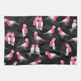 Roze vogel galah kaketoe patroon theedoek