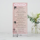 roze vogel kooi Bewaar de datum Kaart (Staand voorkant)