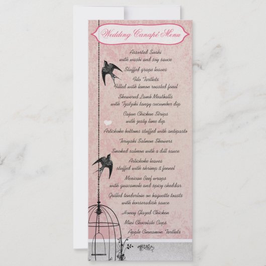 roze vogel kooi Bewaar de datum Kaart (Voorkant)