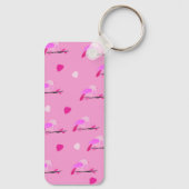 roze vogel meisjesachtig sleutelhanger (Achterkant)
