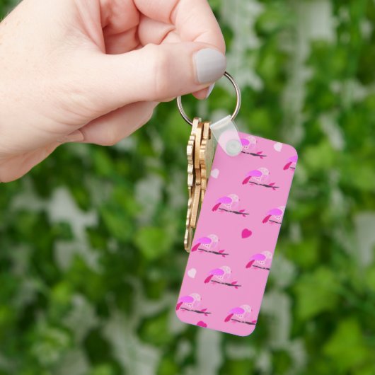 roze vogel meisjesachtig sleutelhanger (Hand)