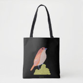 Roze vogel tote bag (Voorkant)