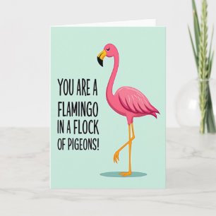 Roze Vogel Verjaardagskaart Kaart