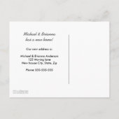 Roze vogel we hebben verhuisd adreswijziging verhu aankondigingskaart (Achterkant)