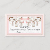 Roze Vogelkooi Boek Raffle Tickets Informatiekaartje (Voorkant)