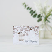 roze vogelkooi, liefdesvogels Cadeauregister Kaart (Staand voorkant)