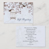 roze vogelkooi, liefdesvogels Cadeauregister Kaart (Voorkant / Achterkant)