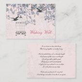 Roze vogelkooi, liefdesvogels die goede kaarten wi (Voorkant / Achterkant)