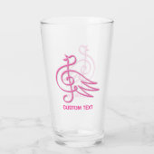 Roze Vogelmuziek Glas (Achterkant)