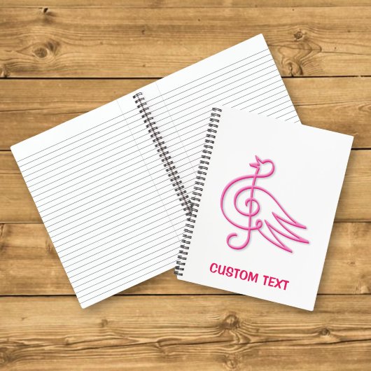 Roze Vogelmuziek Notitieboek