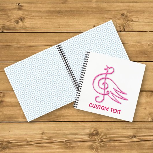 Roze Vogelmuziek Notitieboek