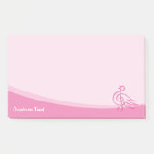 Roze Vogelmuziek Post-it® Notes (Voorkant)