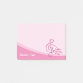 Roze Vogelmuziek Post-it® Notes (Voorkant)
