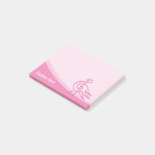 Roze Vogelmuziek Post-it® Notes (Schuin)