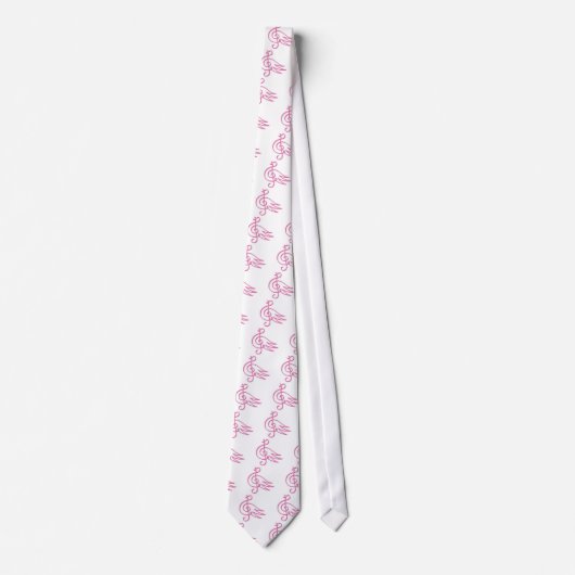Roze vogelmuziek stropdas (Voorkant)