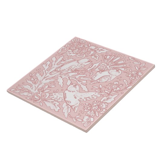  roze vogelpest Natuur Dier Tegeltje (Zijkant)