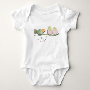 Roze vogels door BabyLaia Romper