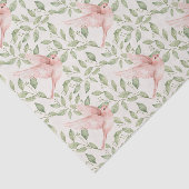 roze vogels en groen gebladerte. tissuepapier (Detail)