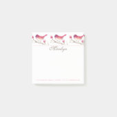 Roze vogels en Magnolia Post-it® Notes (Voorkant)