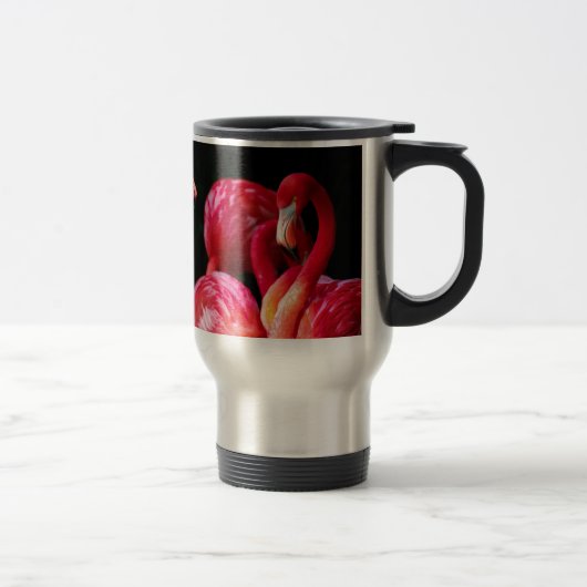 Roze Vogels flamingo Reisbeker (Rechts)