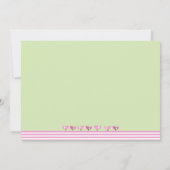 Roze vogels op witte baby shower nodigen kaart (Achterkant)