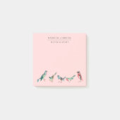 roze vogels post-it® notes (Voorkant)