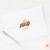 Roze Vogels Ronde Adresetiketten of Stickers (Envelop)