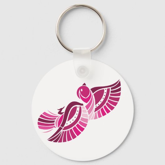  roze vogelSleutelhanger Sleutelhanger (Voorkant)