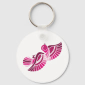  roze vogelSleutelhanger Sleutelhanger (Achterkant)