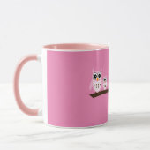 Roze vogelthema Owl Mok (Links)