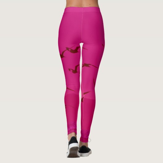 ROZE VOGELVLUCHT LEGGINGS (Achterkant)
